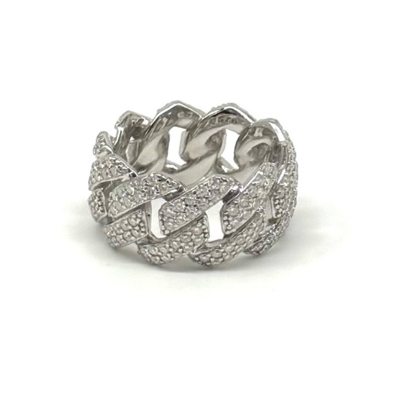 925 Silver 2.6CTW Moissanite Miami Cuban Ring